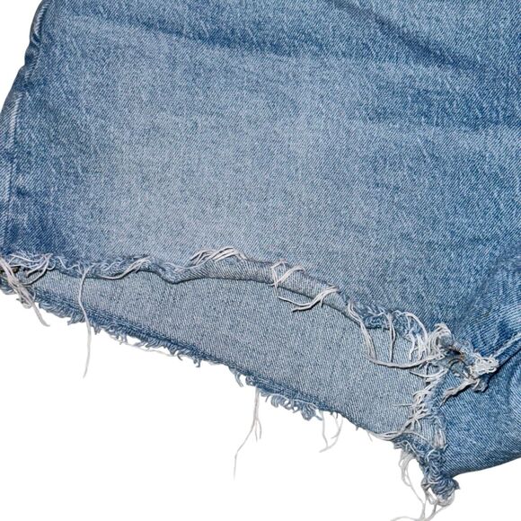 Madewell The Perfect Jean Short Women's Sz 33 Fiore Wash Blue Raw Hem Distressed - Picture 3 of 7